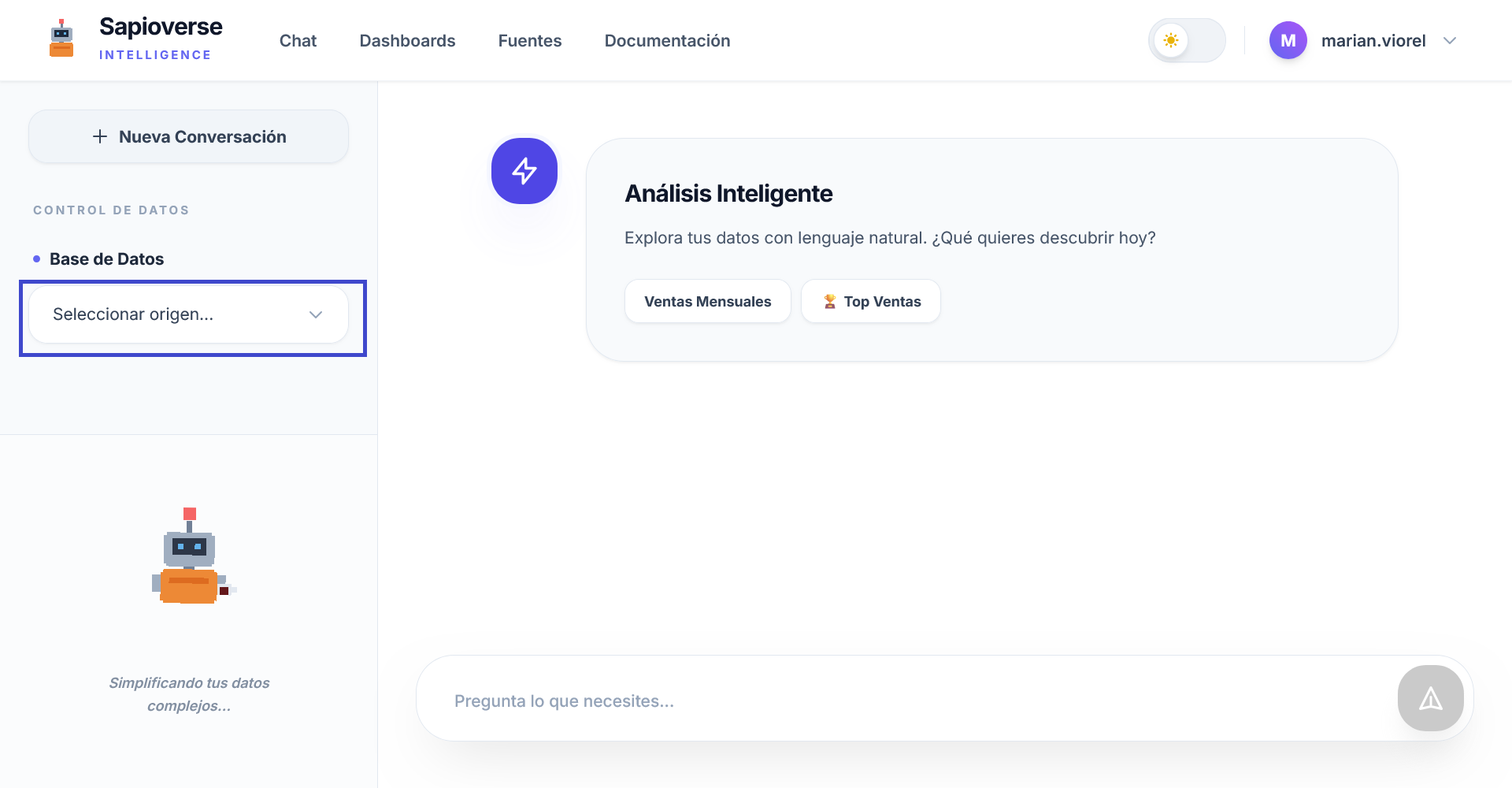 Cambio de Base de Datos